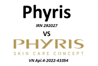 Đơn đăng ký nhãn hiệu “PHYRIS SKIN CARE CONCEPT” bị phản đối